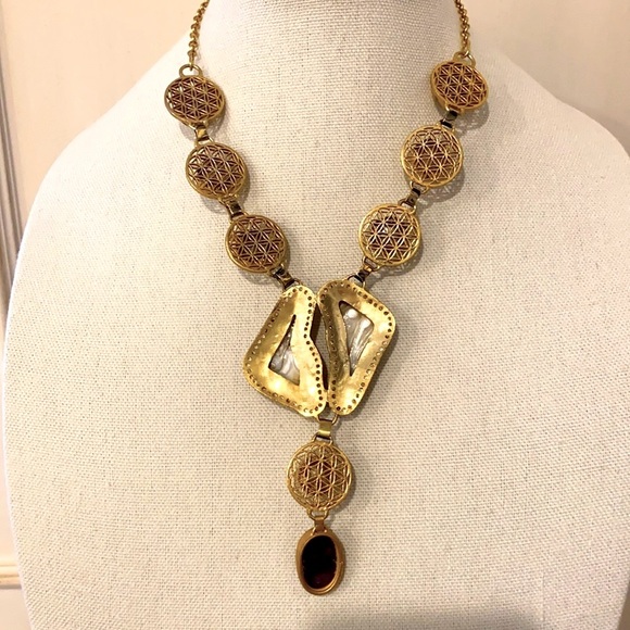 Ruby & Pearl Statement Necklace - Picture 10 of 10